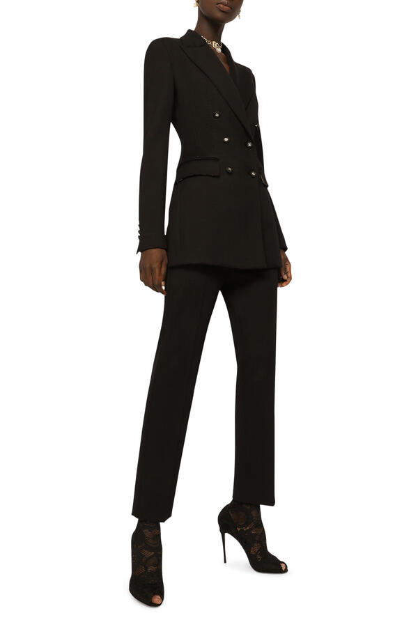 Double-Breasted Milano Rib Jacket