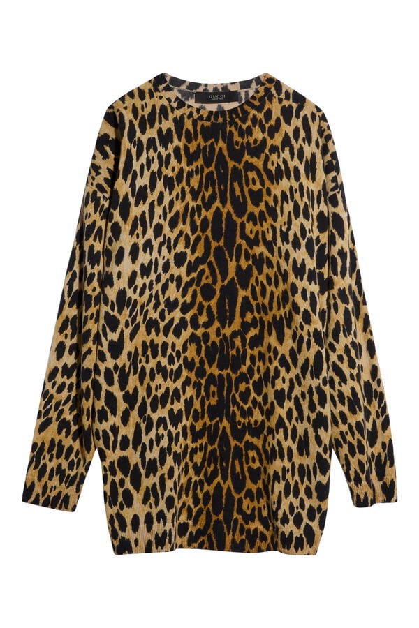 Printed Knit Cashmere Dress 