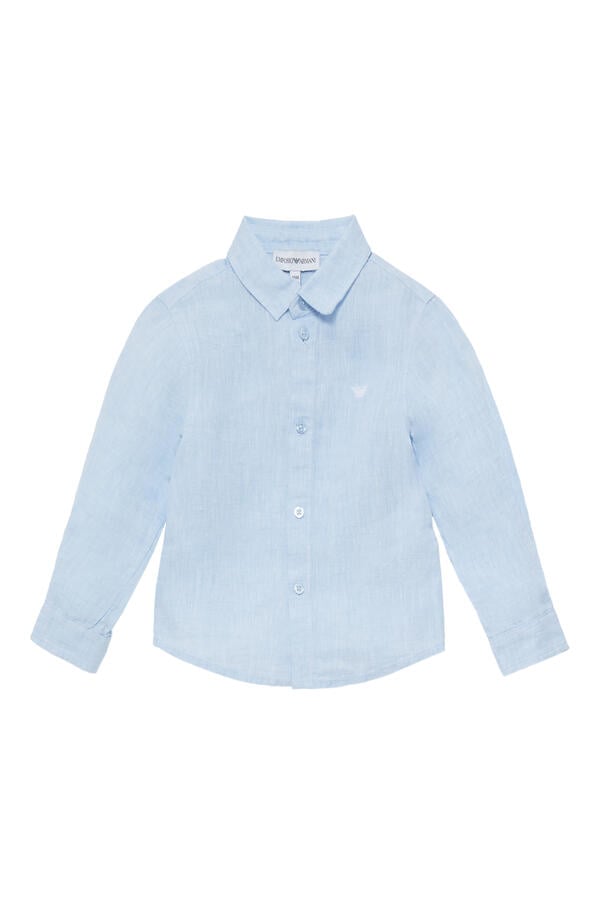 Kids Embroidered Eagle Linen Shirt