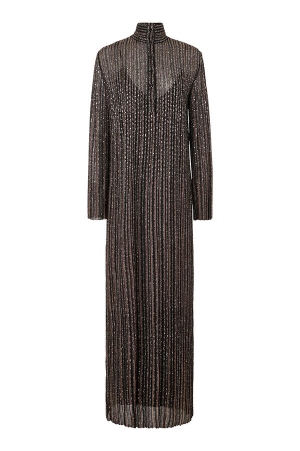  Partialized Sequinned Knit Dress 
