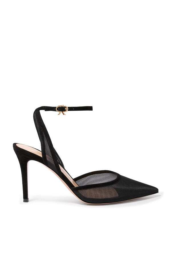 Sienna 85 Slingback Pumps in Suede and Organza