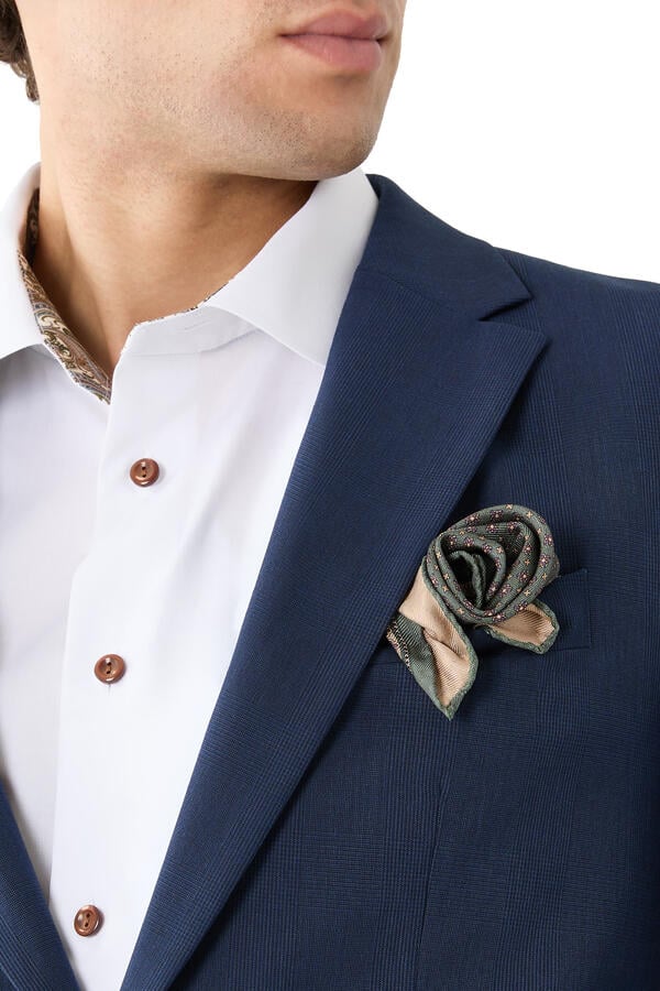 Micro Floral Silk Pocket Square