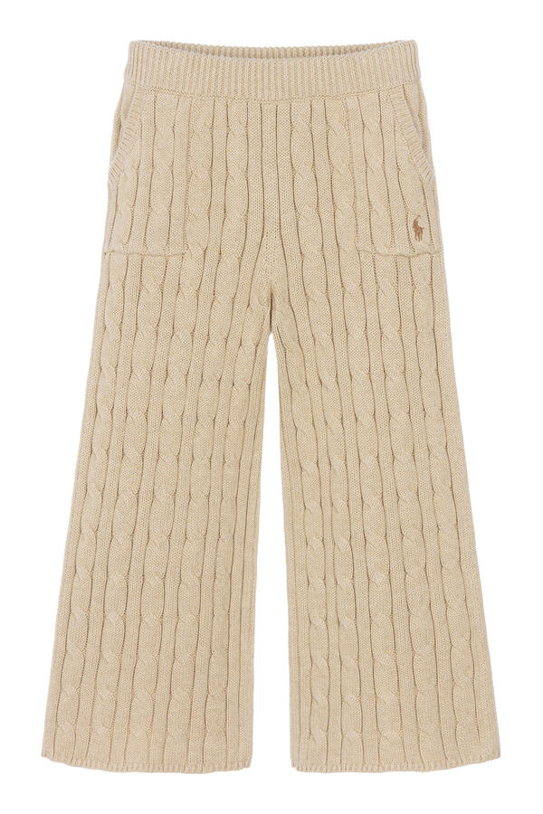 Kids Cable-Knit Cotton Wide-Leg Sweater Pants