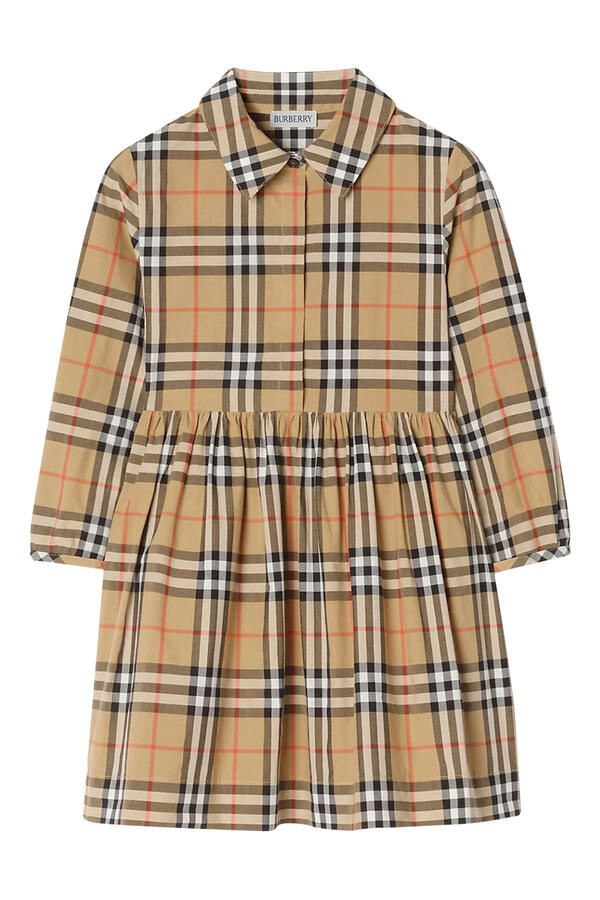 Kids Check Cotton Dress 