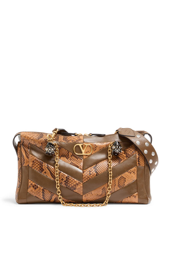  Panthea Medium Shoulder Bag with Chevron Pattern