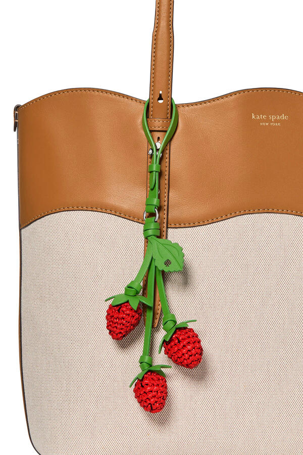 Charmed Strawberry Crochet Bag Charm