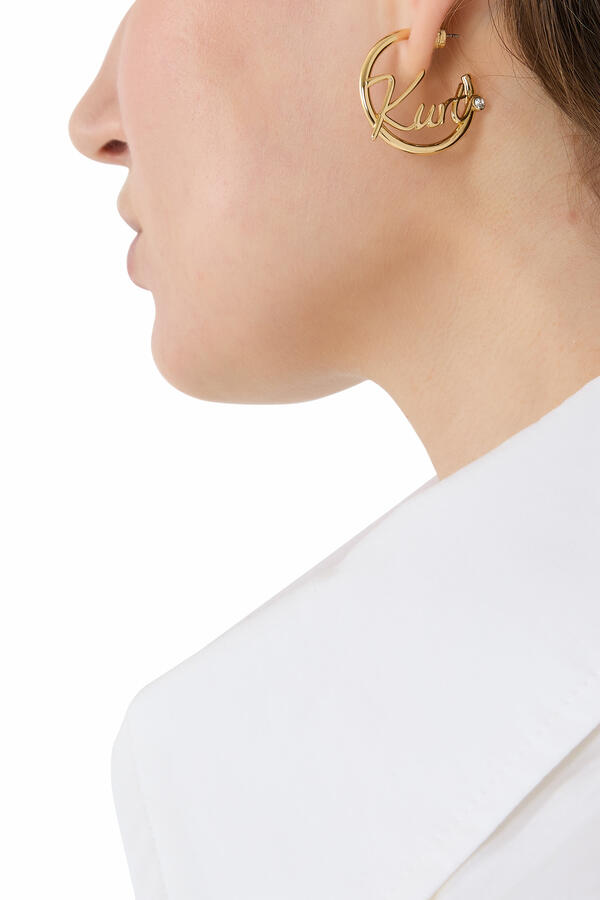 Kurt Script Hoop Earrings