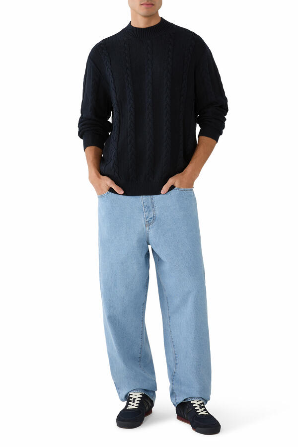 Cable-Knit Long Sleeves Pullover