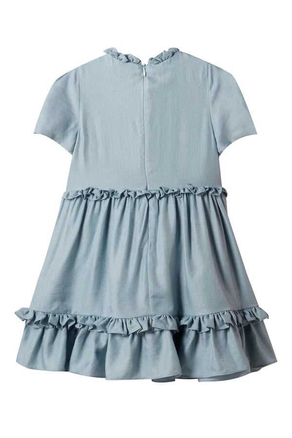 Kids Shimmery Ruffled Dress