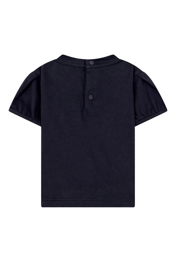 Kids Embroidered Logo and Back Button T-Shirt