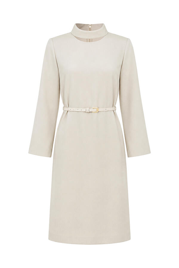 Neck-Strap Long Sleeves Dress