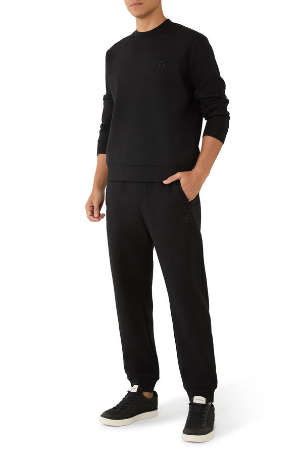Embroidered EA Logo Double-Jersey Joggers