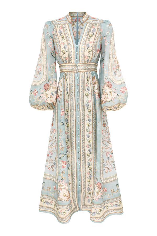 Roselight Plunge Midi Dress