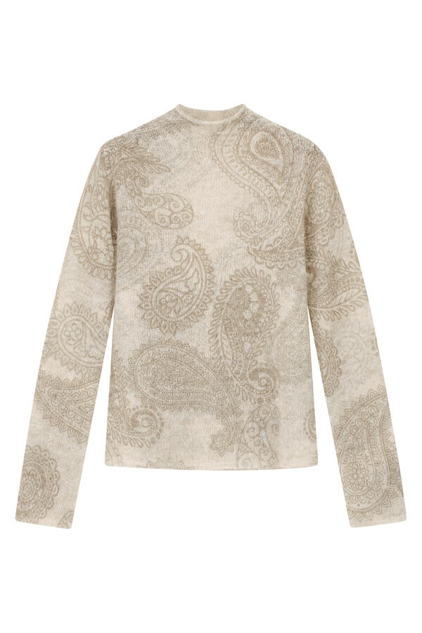 Boteh Capsule Paisley Print Alpaca Sweater