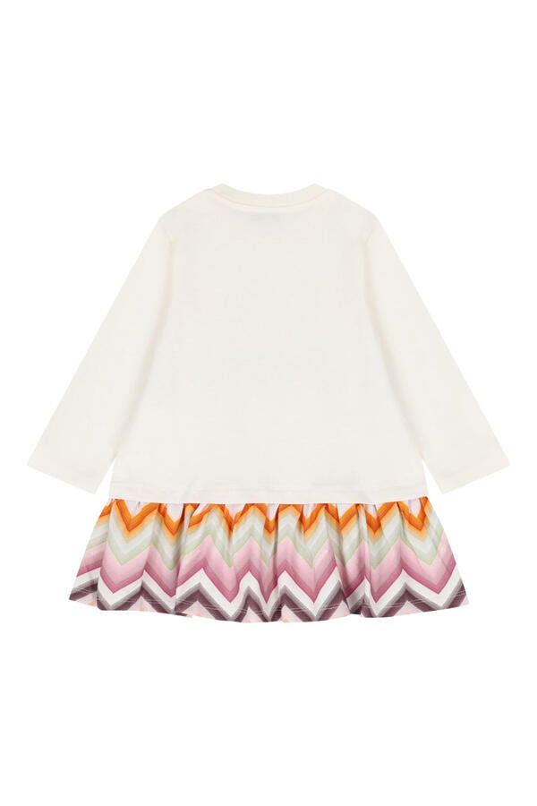 Kids  Chevron Long Sleeve Jersey Dress 