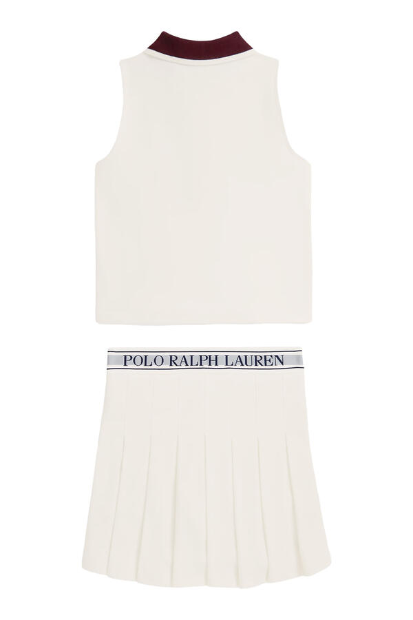 Kids Logo Boxy Polo Shirt and Skorts Set