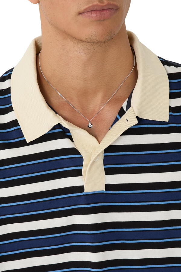 Ojos Pendant Necklace, Sterling Silver & Enamel