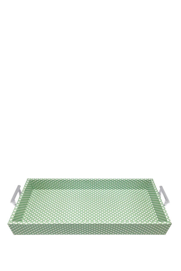 Geometric Handled Tray with Acrylic Insert
