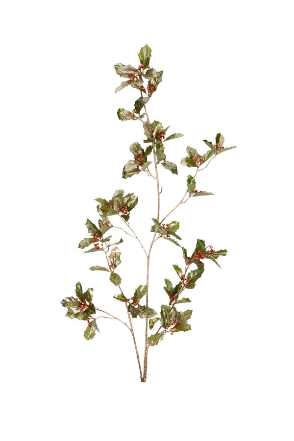 Glitter Holly/Berry Stem
