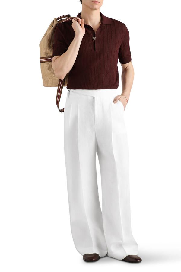 Openwork Polo Shirt