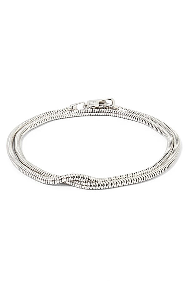 Double Wrap Snake Chain Bracelet, Sterling Silver