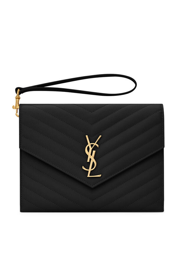  Cassandre Matelassé Flap Pouch in Grain De Poudre Leather