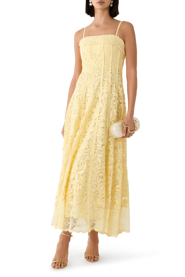 Imogen Lace Bustier Midi Dress