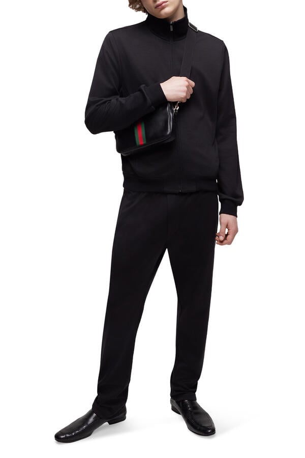 Silk Cotton Jersey Zip Jacket