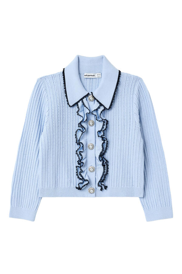 Kids Frill Trim Cardigan 