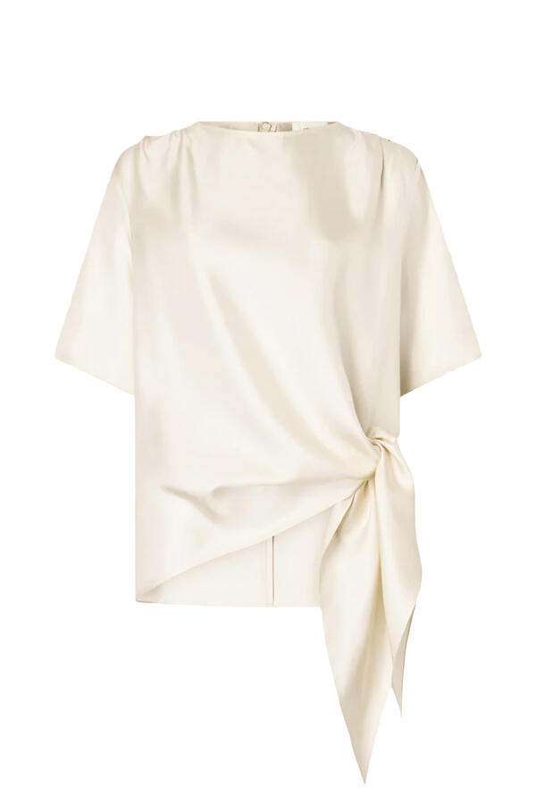 Mano Asymmetric Silk Top
