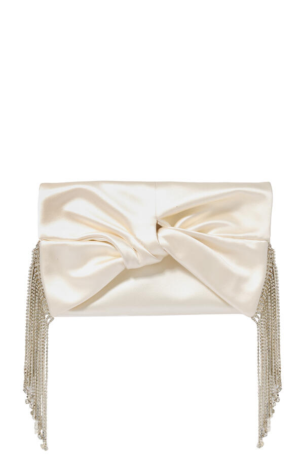 Crystal Fringes Bow Clutch 