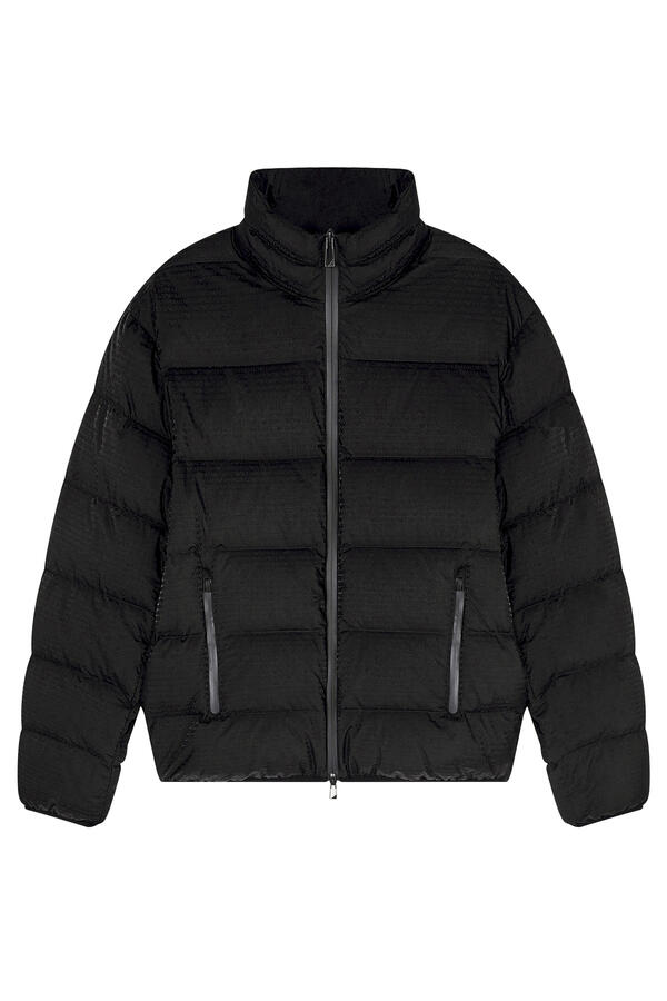 Logo Lettering Quilted Down Jacket