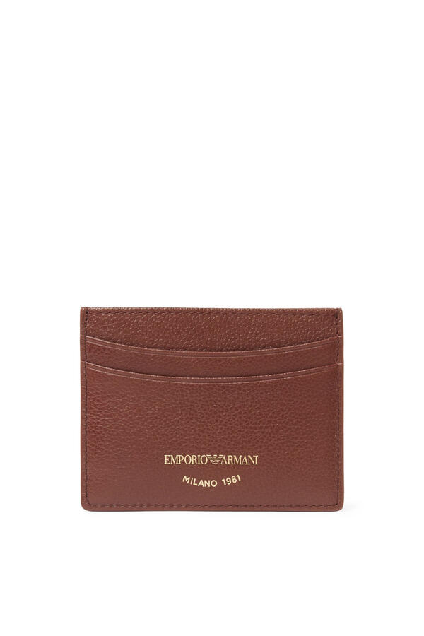 حافظة بطاقات جلد بارز الملمس