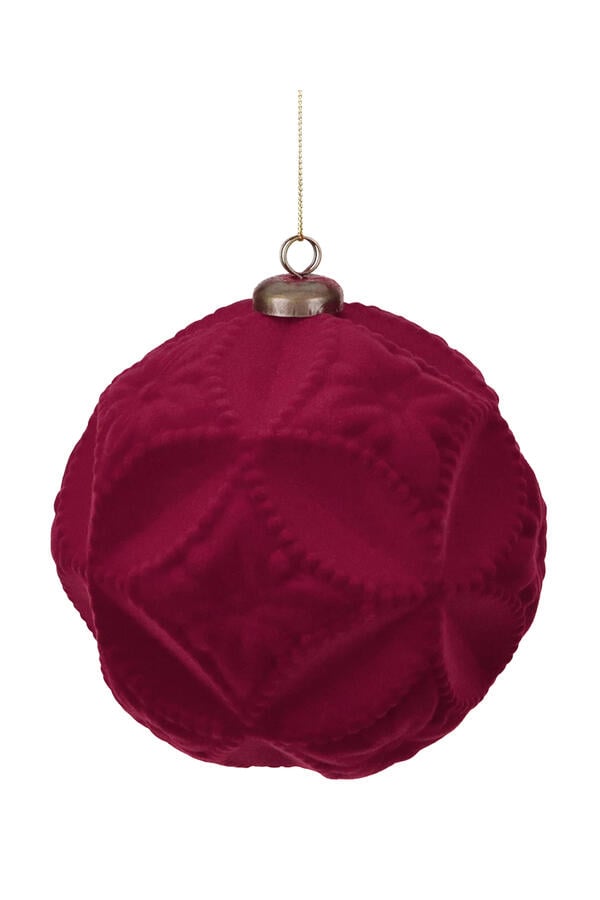 Flocked 3D Flower Ball Ornament