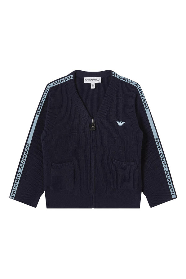 Kids Logo Tape Knitted Cardigan