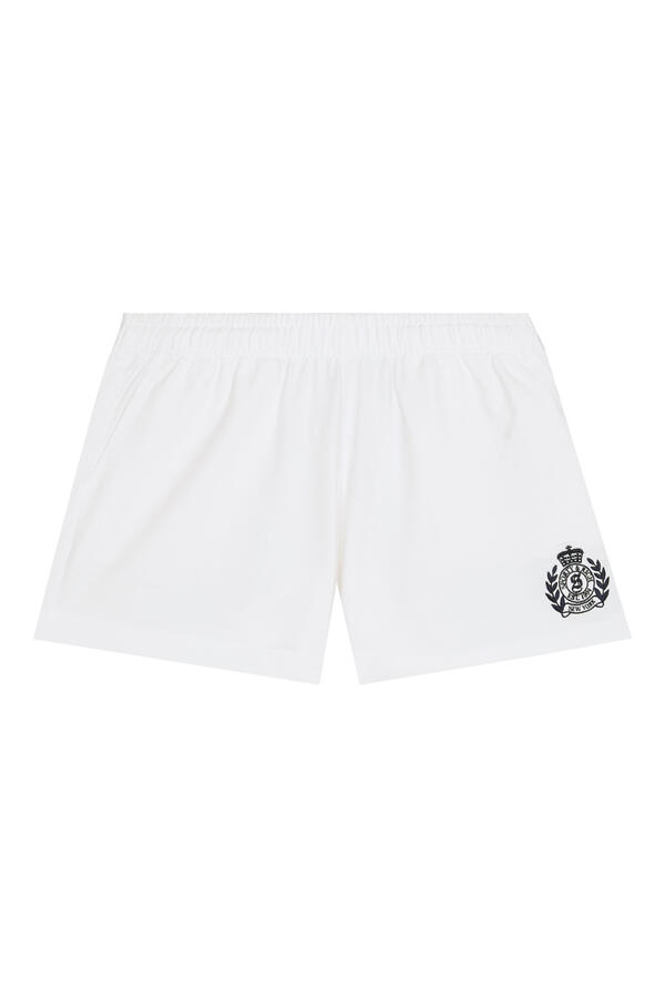 NY Crest Embroidered Disco Shorts