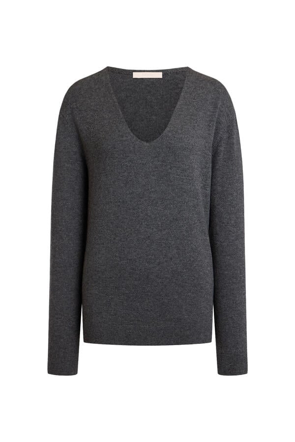 Wool-Cashmere U-Neck Jumper 