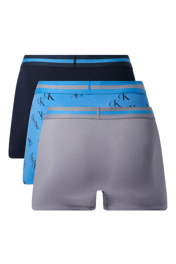 Graphic Monogram Cotton Stripe Trunks, Set of 3