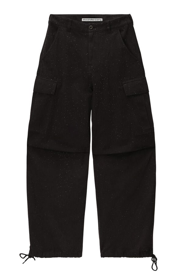 Crystal Embellished Cargo Pants