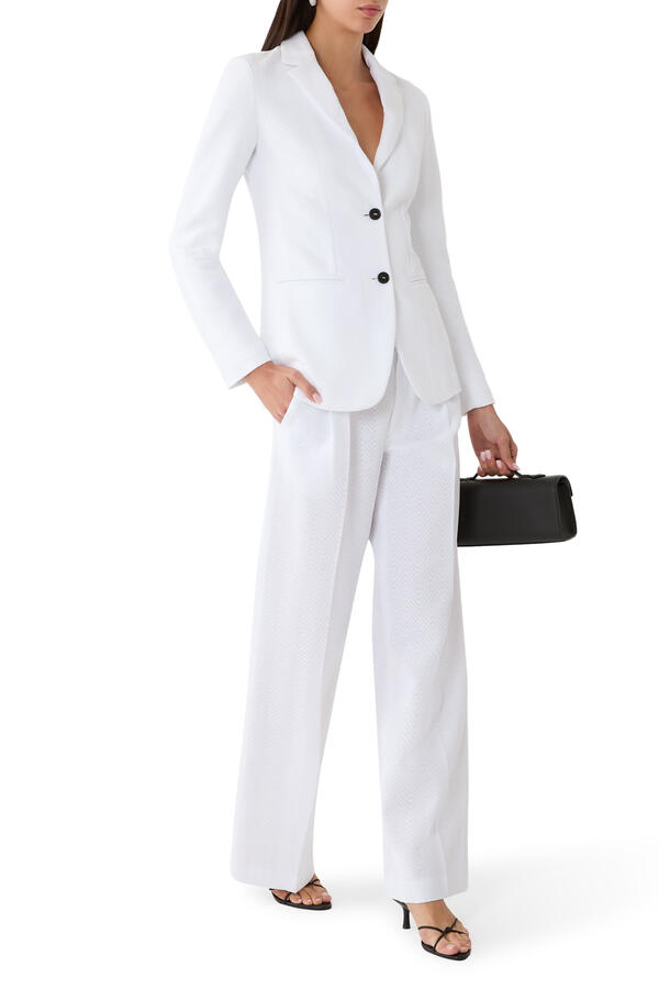 Tone-On-Tone Zigzag Classic Trousers