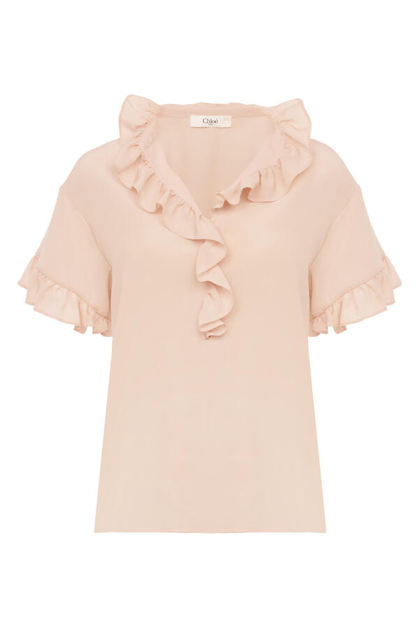 Short Sleeves Ruffled Top