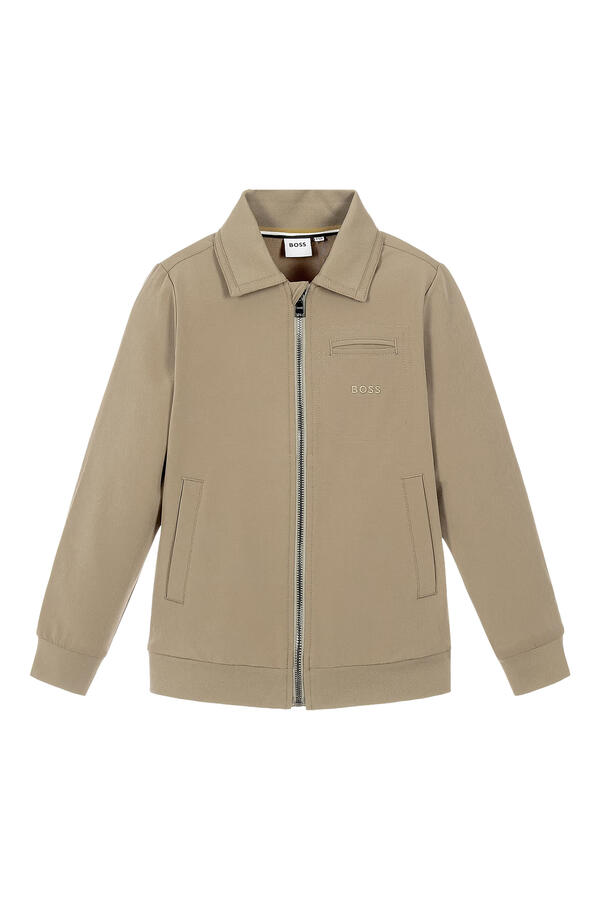 Kids Zip-Up Logo-Embroidered Jacket