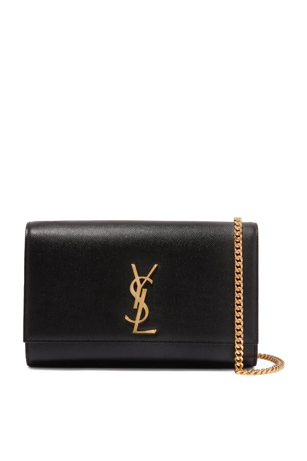Kate Medium Chain Bag  in Grain de Poudre Embossed Leather
