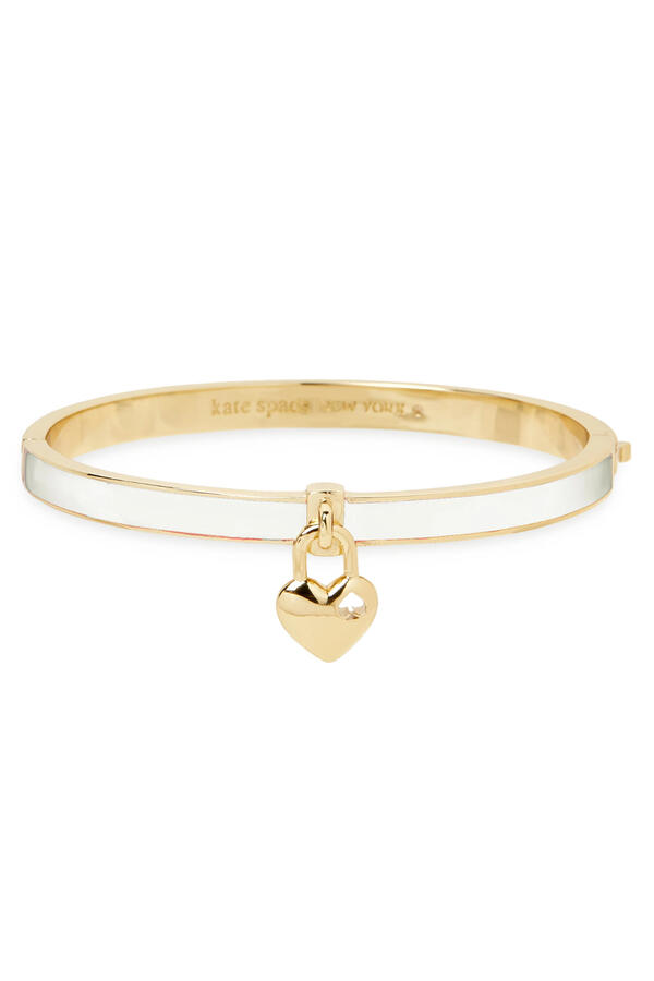 Heart Spade Thin Bangle, Stainless Steel & Enamel