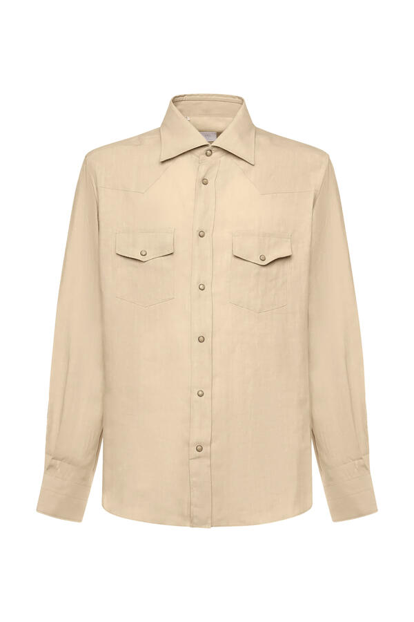 Snap-Button Western-Style Shirt
