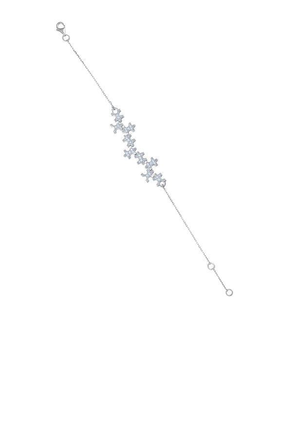  Full-Pavé Mini Bracelet, 18K White Gold & Diamonds