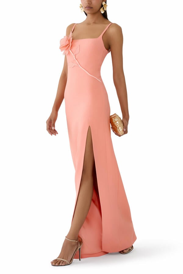 Lace Rose Embroidered Gown