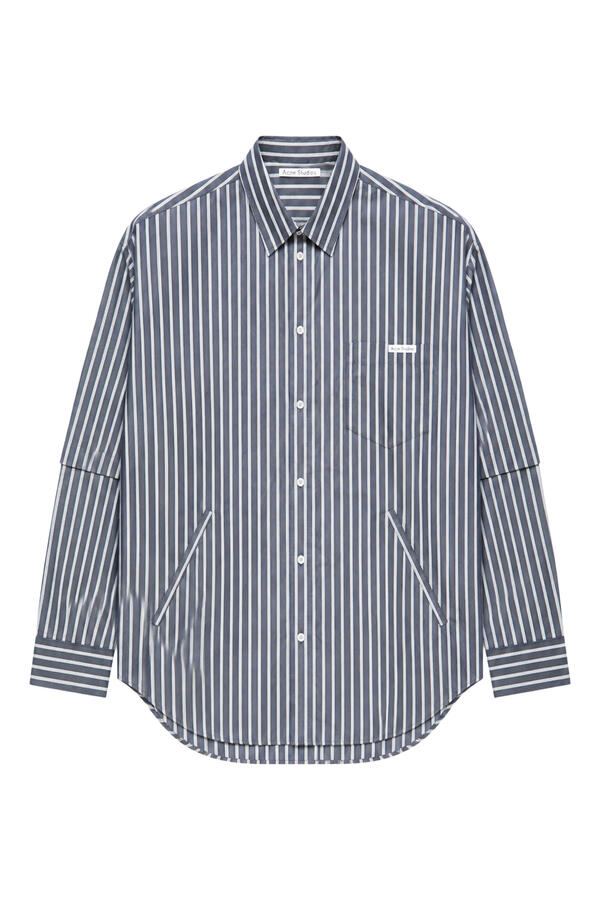 Double-Sleeve Striped Shirt 