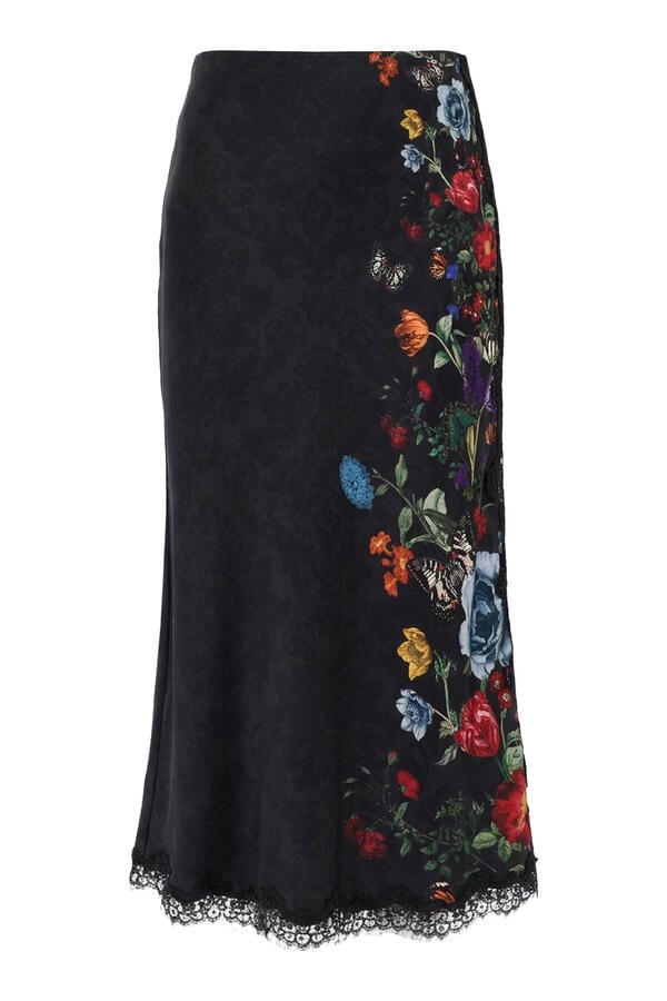 Maeve Lace Trim Slip Skirt 