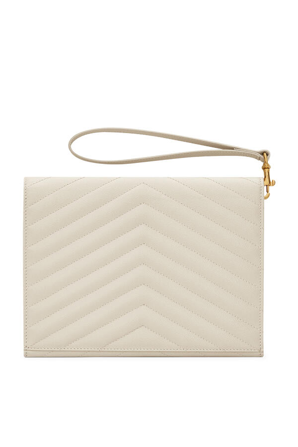 Cassandre Matelassé Flap Pouch in Grain De Poudre Leather